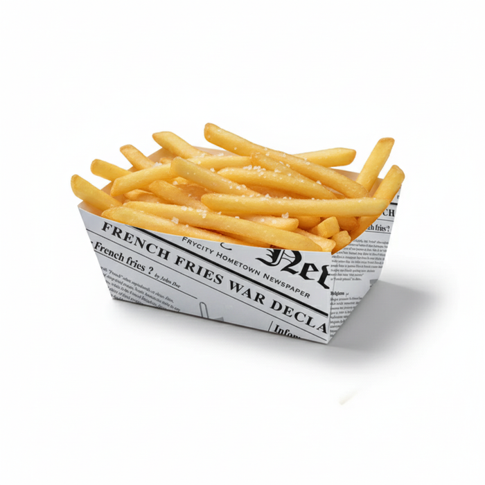 Bandeja de cartón blanco con diseño periódico 250ml 90x55mm A40mm - 250Uds