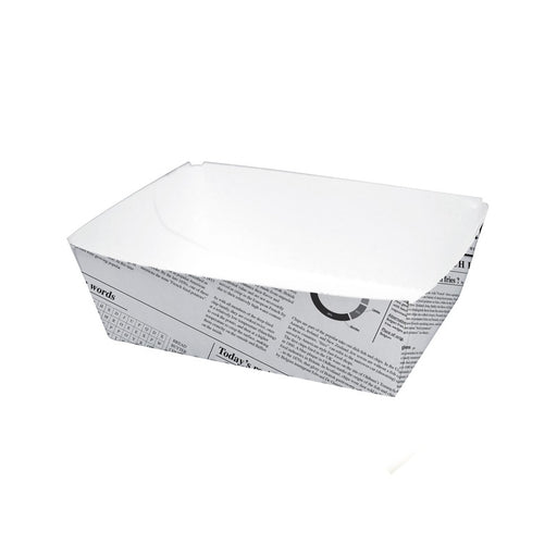 Bandeja de cartón blanco con diseño periódico 440ml 80x110mm A40mm - 250Uds