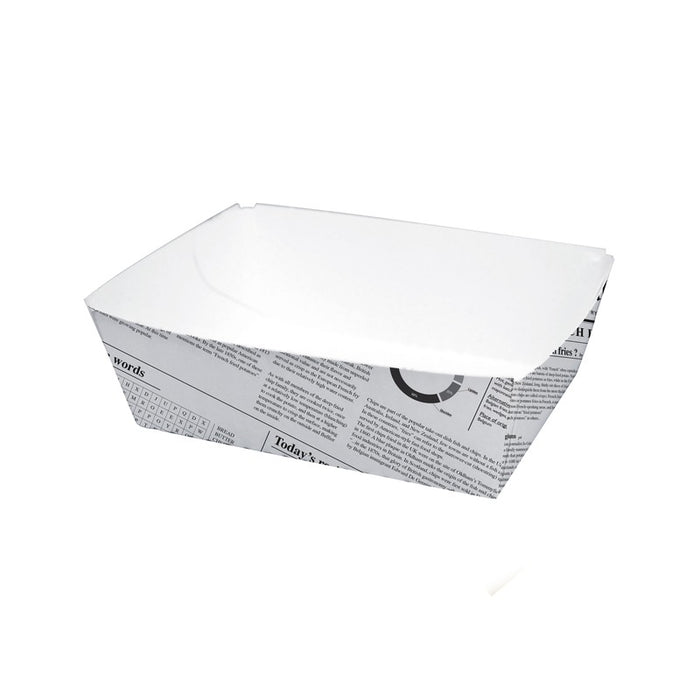 Bandeja de cartón blanco con diseño periódico 440ml 80x110mm A40mm - 250Uds