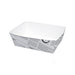 Bandeja de cartón blanco con diseño periódico 440ml 80x110mm A40mm - 250Uds
