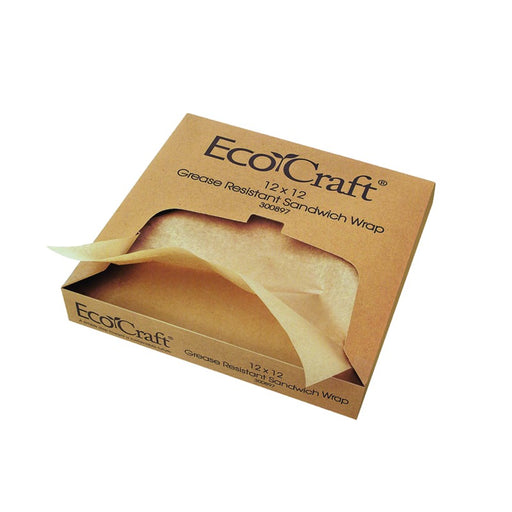 Papel kraft antigrasa en caja dispensadora 300x300mm - 1000Uds