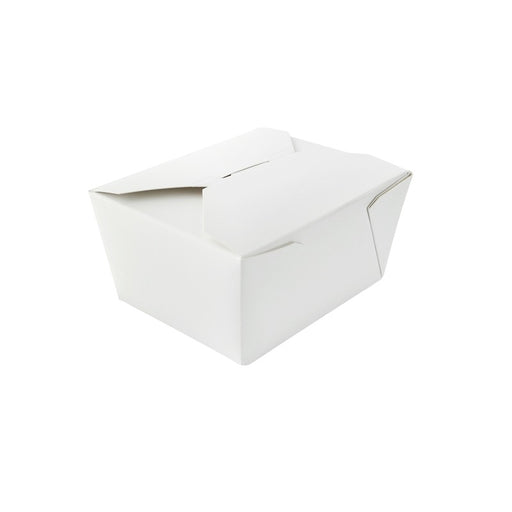 Caja de comida en cartón blanca con cierre 650ml 130x105mm A65mm - 50Uds