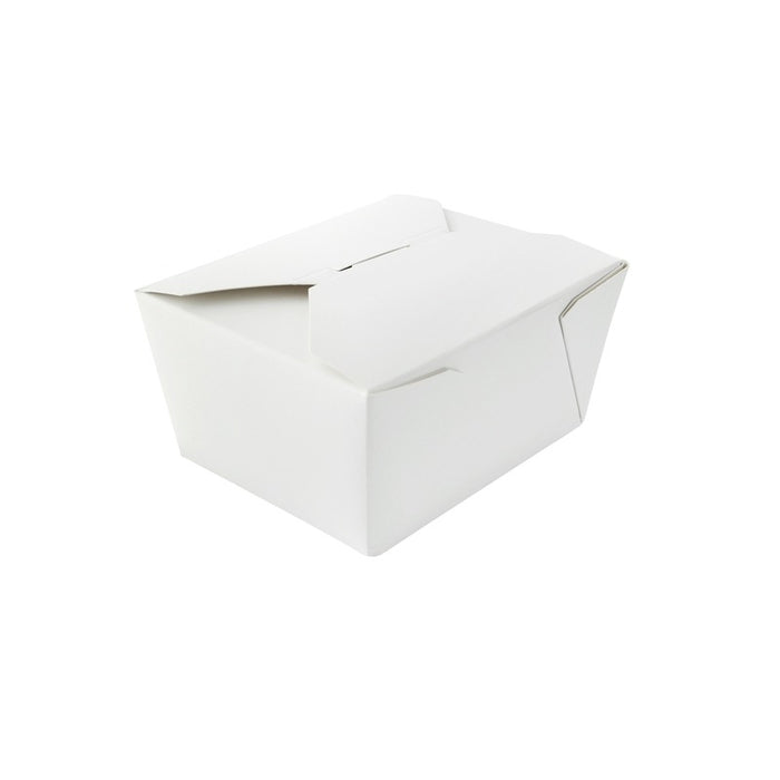 Caja de comida en cartón blanca con cierre 650ml 130x105mm A65mm - 50Uds
