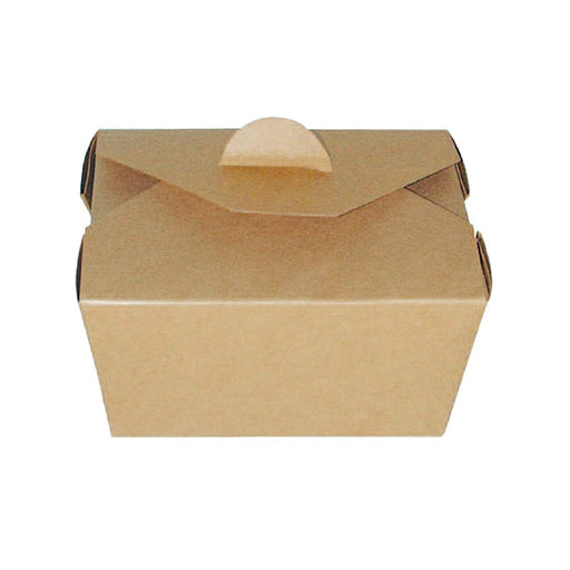 Caja de comida en cartón kraft laminado PE 750ml 130x107mm A67mm - 25Uds