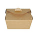 Caja de comida en cartón kraft laminado PE 750ml 130x107mm A67mm - 25Uds