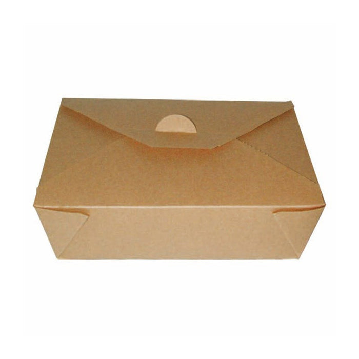 Caja de comida en cartón kraft laminado PE 1450ml 217x160mm A50mm - 25Uds