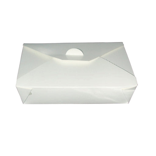Caja de comida en cartón blanco con cierre 1450ml 217x160mm A50mm - 25Uds