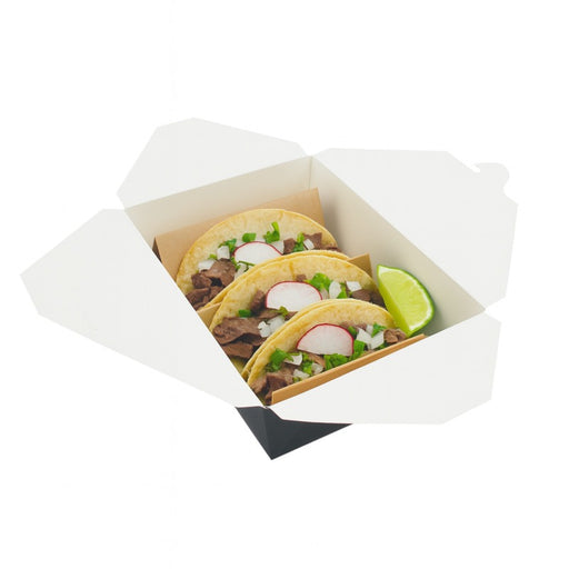 Caja de comida en cartón negra con cierre 2000ml 216x160mm A65mm - 50Uds