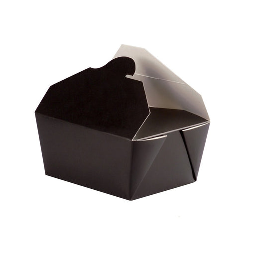 Caja de comida en cartón negra con cierre 2000ml 216x160mm A65mm - 50Uds