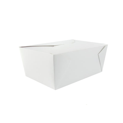 Caja de comida en cartón blanco con cierre 2000ml 217x160mm A67mm - 50Uds