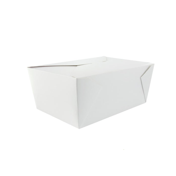 Caja de comida en cartón blanco con cierre 2000ml 217x160mm A67mm - 50Uds