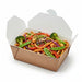 Caja de comida en cartón kraft laminado PE 2800ml 220x166mm A90mm - 40Uds