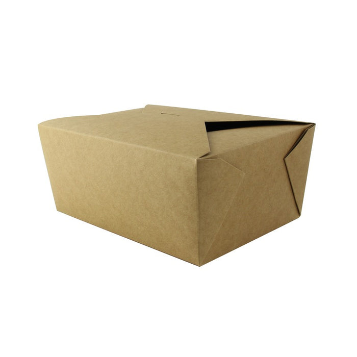 Caja de comida en cartón kraft laminado PE 2800ml 220x166mm A90mm - 40Uds
