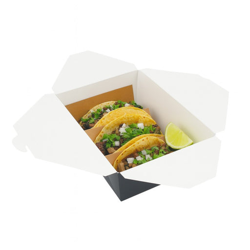 Caja de comida en cartón negra con cierre 3000ml 227x165mm A92mm - 40Uds