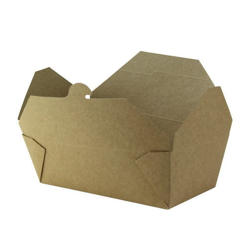 Caja de comida en cartón kraft laminado PE 1000ml 185x102mm A59mm - 50Uds