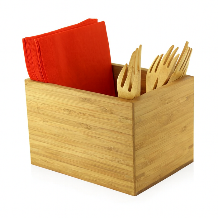 Soporte utensilios de bambu 160x120mm A105mm - 1Uds