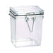 Mini tarro rectangular transparente en PS 180ml 51x69mm A86mm - 12Uds