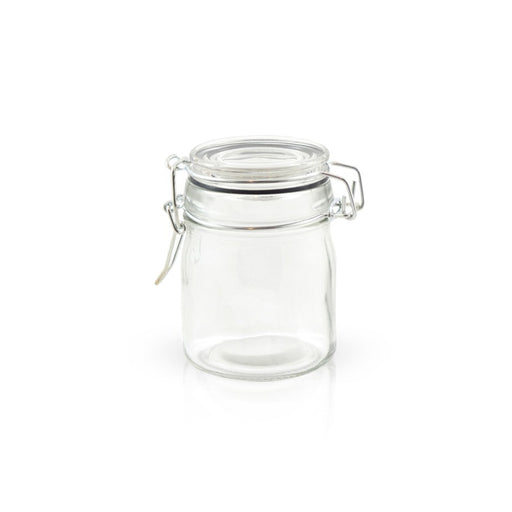 Tarros pequeños de vidrio BOKA con junta silicona negra 150ml A92mm - 12Uds