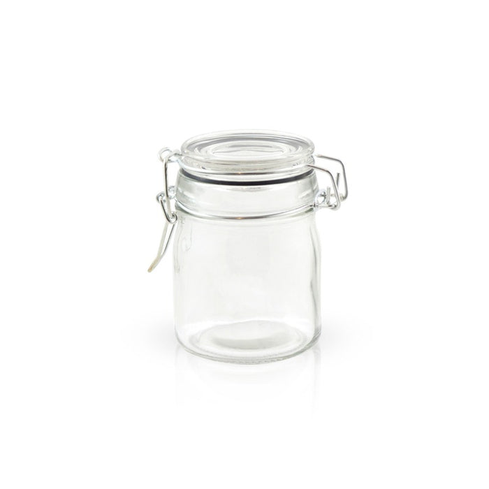 Tarros pequeños de vidrio BOKA con junta silicona negra 150ml A92mm - 12Uds