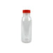 Botella RPET transparente con tapón unido naranja 61 330ml A161mm - 220Uds