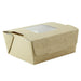 Ensaladera de cartón kraft con ventana doble 400ml 98x115mm A45mm - 30Uds