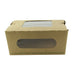 Ensaladera de cartón kraft con ventana doble PLA 1100ml 152x135mm A65mm - 50Uds