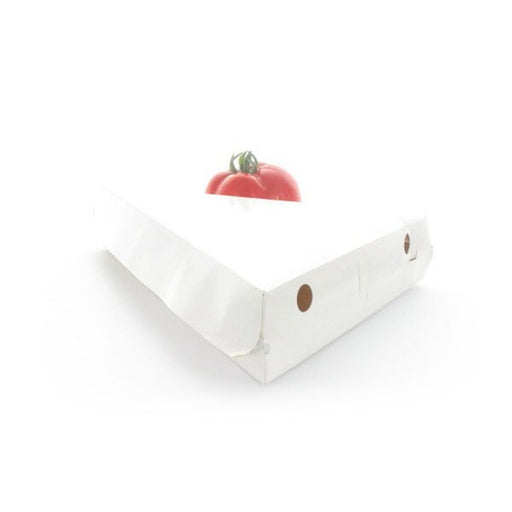 Caja de cartón blanco para porción pizza triangular 235x229mm A45mm - 50Uds