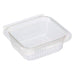Envase rectangular PLA transparente con tapa bisagra 250ml 126x117mm A43mm - 50Uds