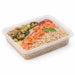 Envase rectangular PLA transparente con tapa bisagra 1000ml 217x167mm A35mm - 25Uds