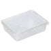 Envase rectangular PLA transparente con tapa bisagra 1500ml 217x167mm A55mm - 25Uds