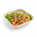 Bandeja de pulpa rectangular laminada PLA marrón 800ml 163x163mm A40mm - 50Uds