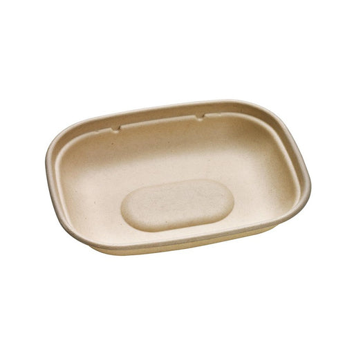 Bandeja rectangular de fibra de caña de azúcar marrón 850ml 220x170mm A27mm - 50Uds