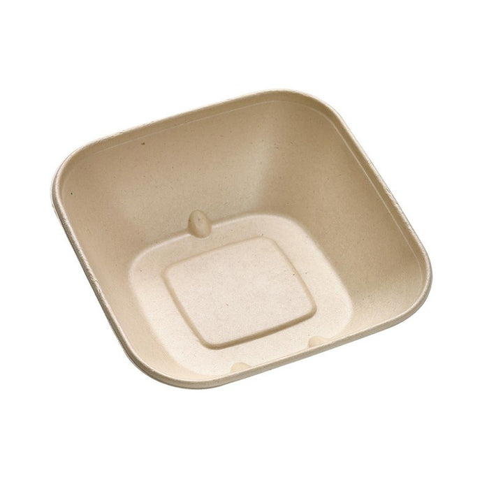 Bol de pulpa marrón borde biselado 840ml 183x183mm A70mm - 50Uds