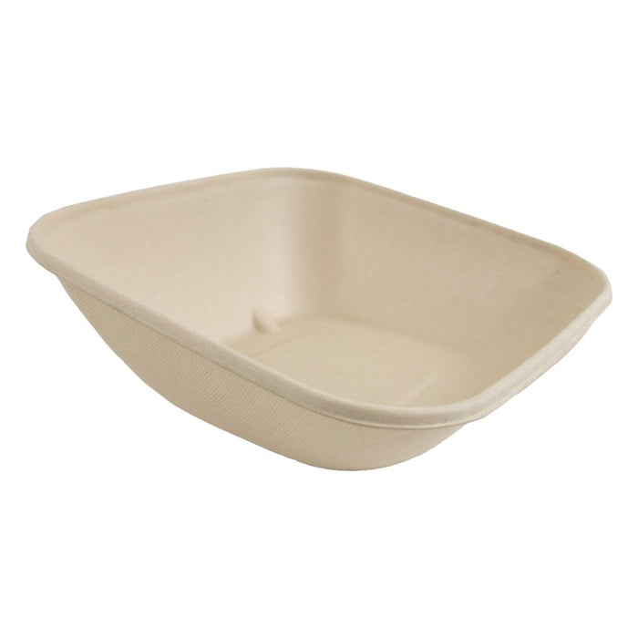 Bol de pulpa marrón laminado Pla 900ml 183x183mm A70mm - 50Uds