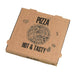 Caja de cartón pizza decorada Hot and Tasty 400x400mm A40mm - 100Uds