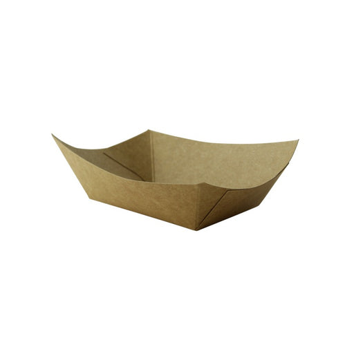 Bandeja kraft antigrasa con PE 220ml 140x100mm A30mm - 250Uds