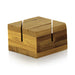 Soporte de menú o tarjetas de bambú 40x40mm A25mm - 10Uds