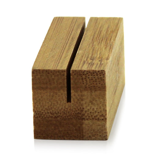 Soporte de menú o tarjetas de bambú 56x20mm A20mm - 10Uds