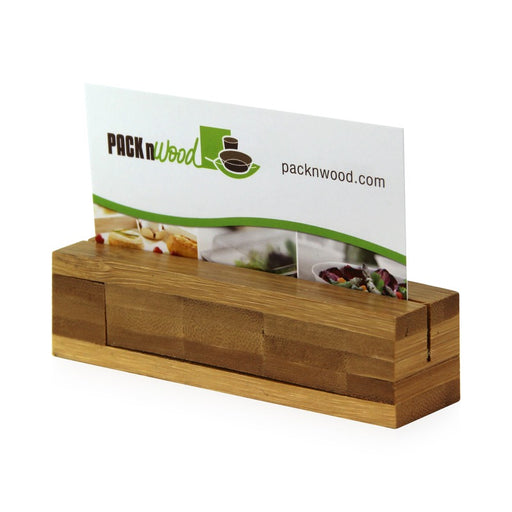 Soporte de menú o tarjetas de bambú 100x25mm A25mm - 10Uds
