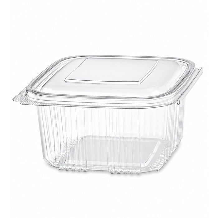 Ensaladera con tapa bisagra transparente PP 375ml 120x110mm A50mm - 50Uds