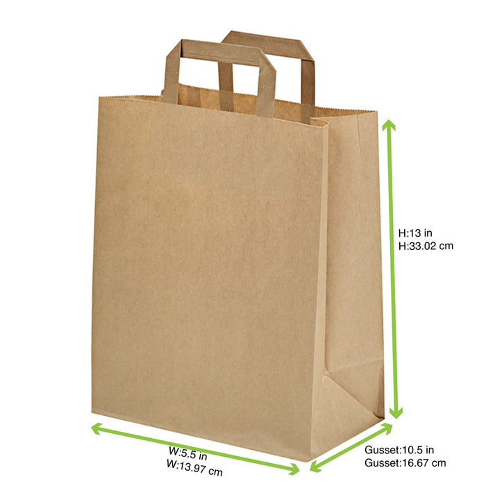 Bolsa cabas kraft reciclada 260x170mm A280mm - 250Uds