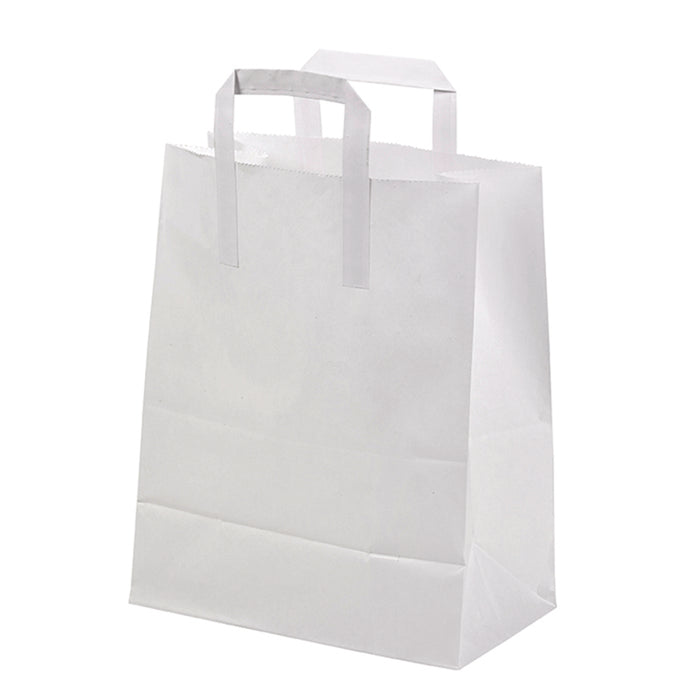 Bolsa de papel blanco reciclado 260x140mm A320mm - 250Uds