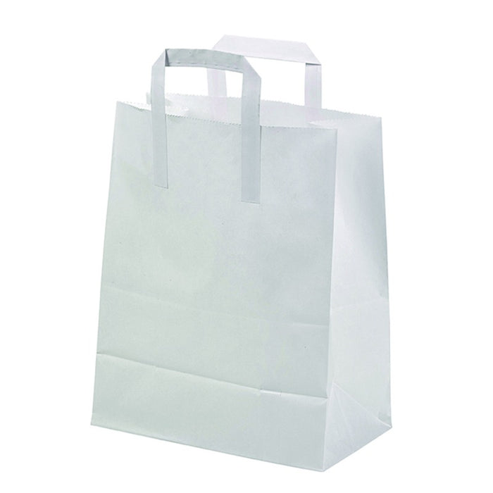 Bolsa de papel blanco reciclado 260x140mm A320mm - 250Uds