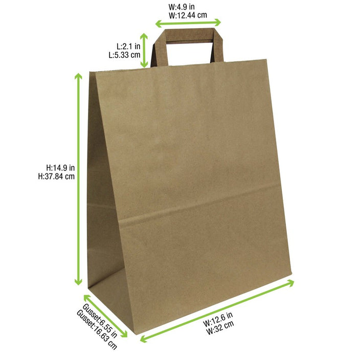 Bolsa de papel kraft con doble capa 320x170mm A380mm - 250Uds