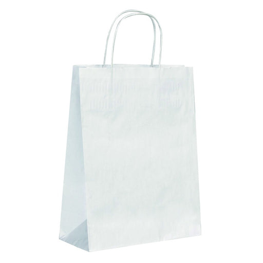 Bolsa de papel blanco con asas de cordel 220x100mm A290mm - 250Uds