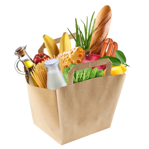 Bolsa de papel kraft reciclado 320x200mm A250mm - 250Uds