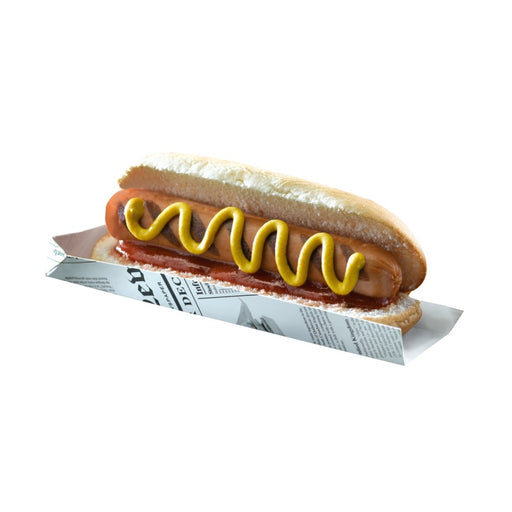 Soporte de cartón para Hot Dog con diseño periódico 180x40mm A19mm - 50Uds