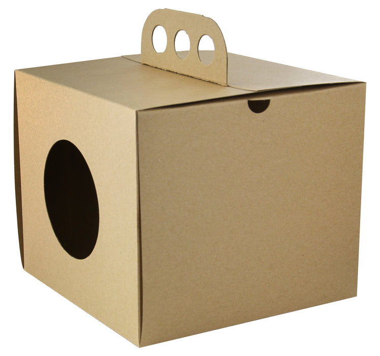 Caja para llevar kraft con asa 286x170mm A150mm - 25Uds