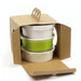 Caja para llevar kraft con asa 176x176mm A150mm - 25Uds