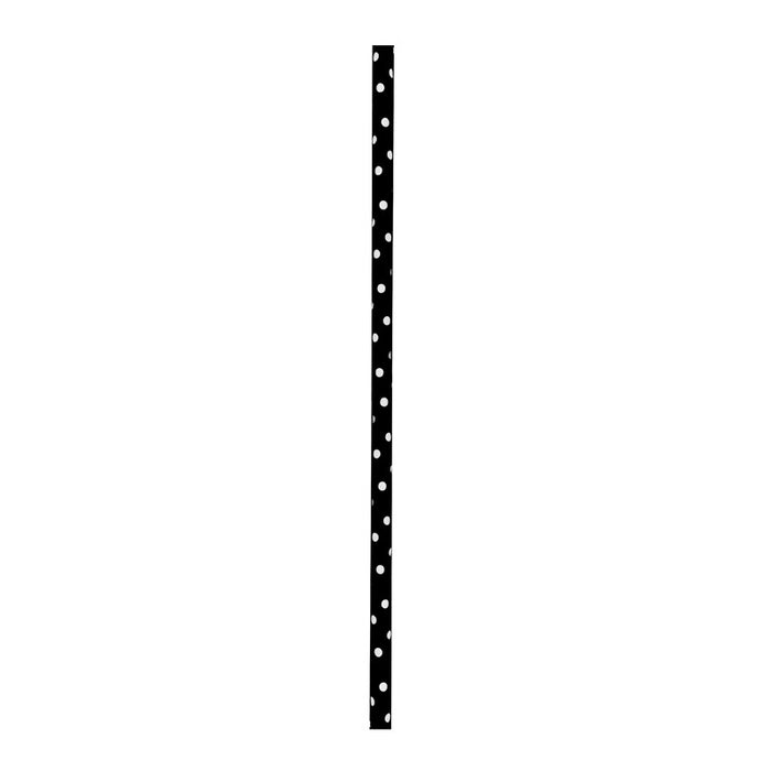 Pajita de papel negro con topos blancos A197mm - 500Uds